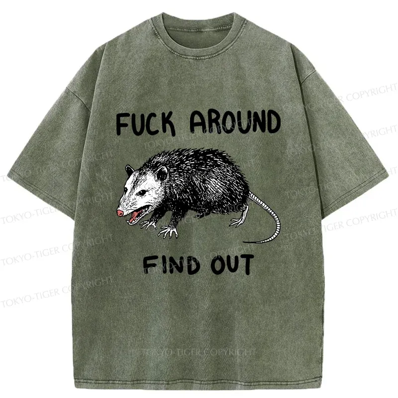 Tokyo-Tiger Vicious Possum Washed T-Shirt