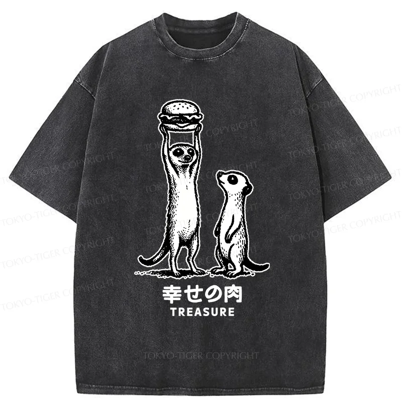 Tokyo-Tiger Meerkats' Favorite Burger Washed T-Shirt
