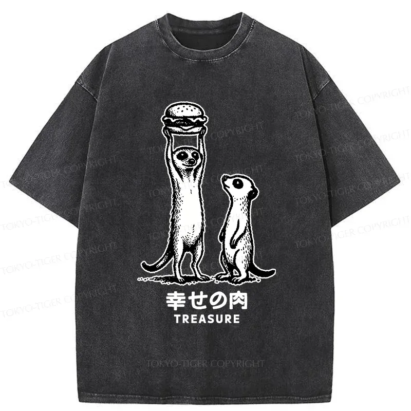 Tokyo-Tiger Meerkats' Favorite Burger Washed T-Shirt
