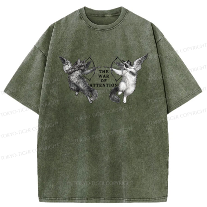 Tokyo-Tiger The War Of Attention Washed T-Shirt