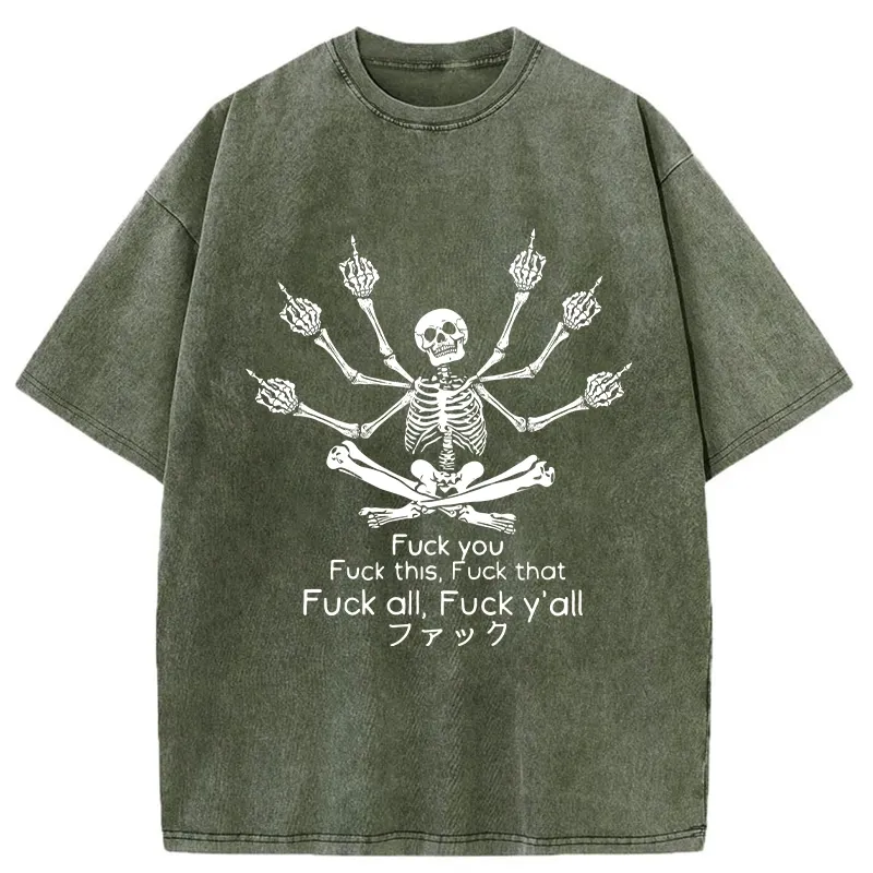 Tokyo-Tiger Fuck All The Things Washed T-Shirt