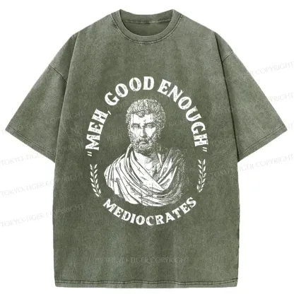Tokyo-Tiger Socrates Funny Saying Washed T-Shirt