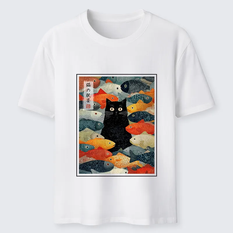 Tokyo-Tiger The Cat's Feast of Fish Classic T-Shirt