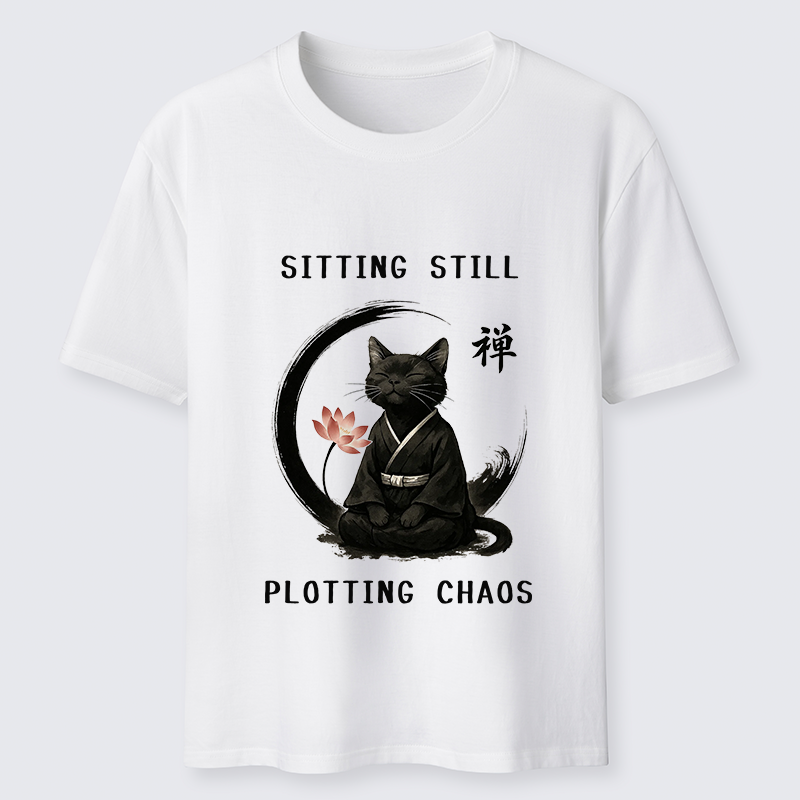 Tokyo-Tiger Sitting still  plotting chaos Calming Zen Cat Funny Classic T-Shirt