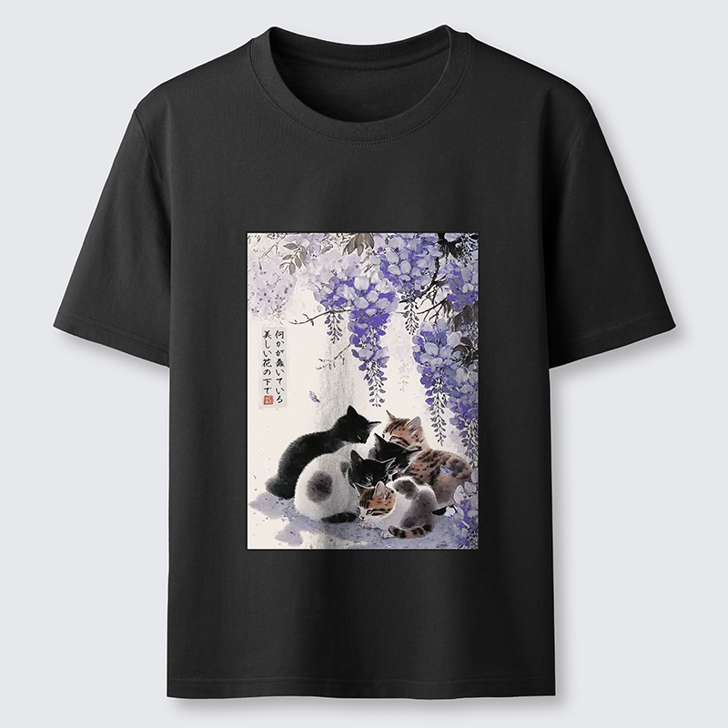 Tokyo-Tiger Cats plotting under the wisteria Classic T-Shirt
