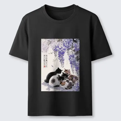 Tokyo-Tiger Cats plotting under the wisteria Classic T-Shirt
