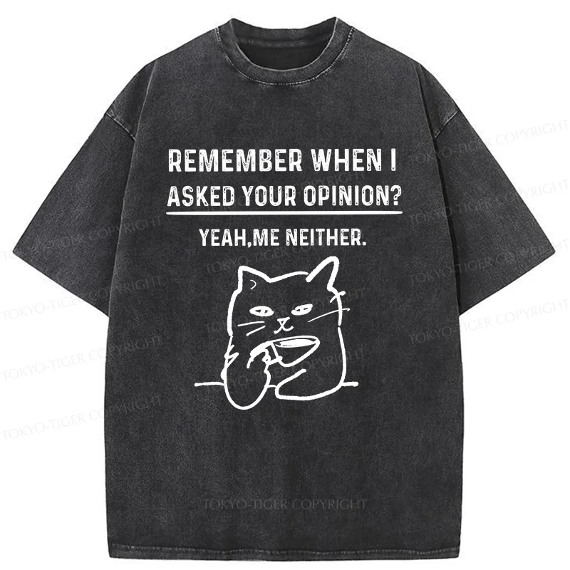 Tokyo-Tiger Cats Don't Accept Opinions Washed T-Shirt