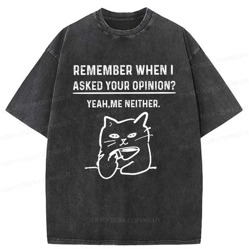 Tokyo-Tiger Cats Don't Accept Opinions Washed T-Shirt