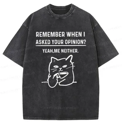 Tokyo-Tiger Cats Don't Accept Opinions Washed T-Shirt