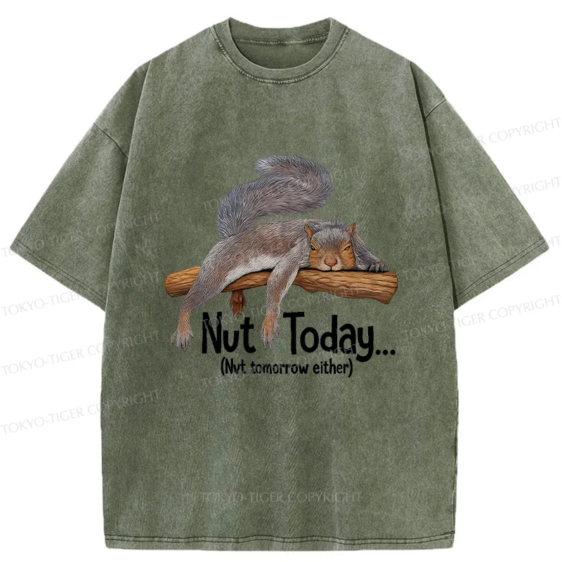 Tokyo-Tiger Lazy Squirrel Washed T-Shirt
