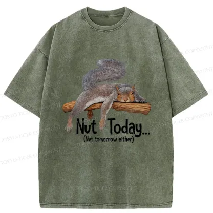 Tokyo-Tiger Lazy Squirrel Washed T-Shirt