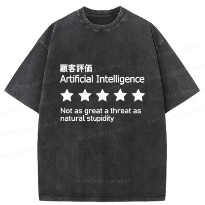 Tokyo-Tiger Stupid People Are The Biggest Threat Washed T-Shirt