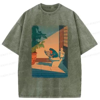 Tokyo-Tiger Frog's Leisure Time Washed T-Shirt