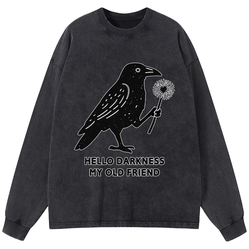 Tokyo-Tiger My Old Friend The Crow Washed Long Sleeve T-Shirt