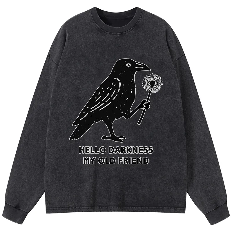 Tokyo-Tiger My Old Friend The Crow Washed Long Sleeve T-Shirt