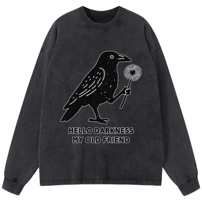 Tokyo-Tiger My Old Friend The Crow Washed Long Sleeve T-Shirt