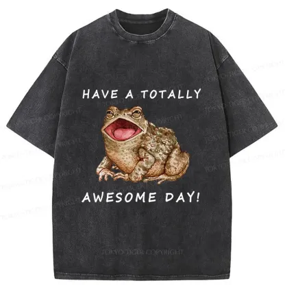 Tokyo-Tiger Toad Is Very Happy Washed T-Shirt