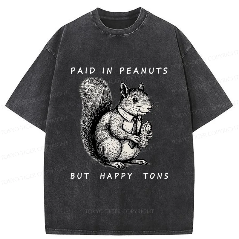 Tokyo-Tiger Working Squirrel Washed T-Shirt