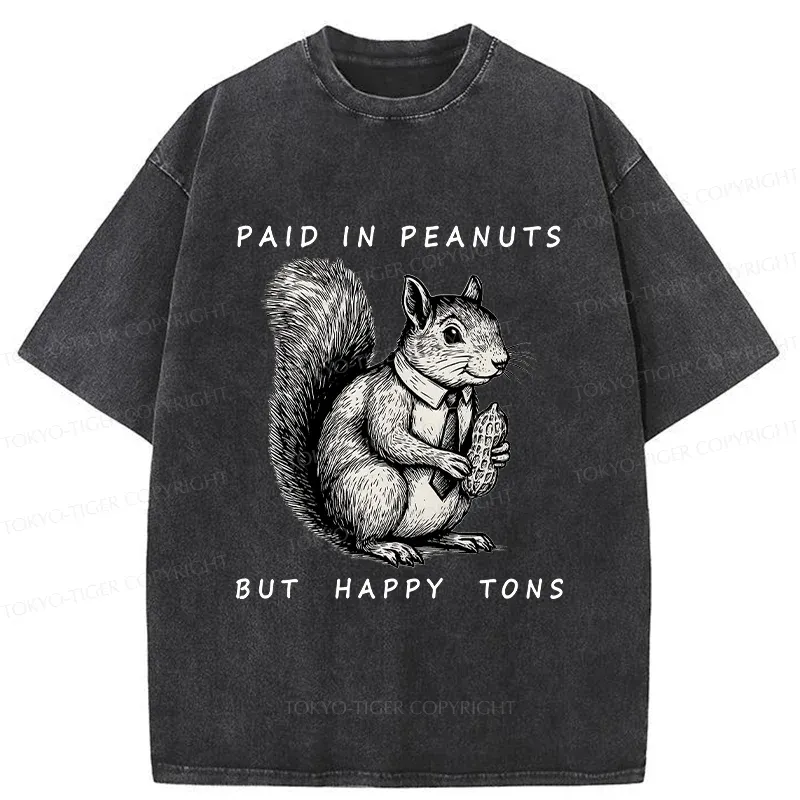 Tokyo-Tiger Working Squirrel Washed T-Shirt