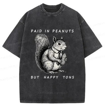 Tokyo-Tiger Working Squirrel Washed T-Shirt