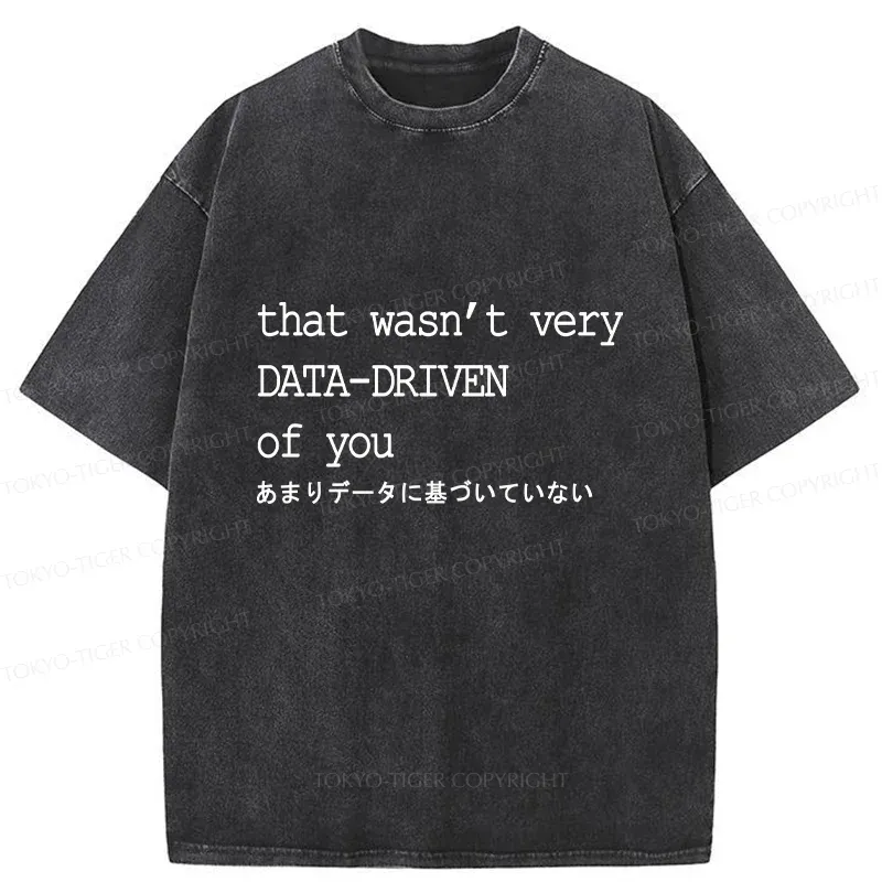Tokyo-Tiger Funny Data-driven Washed T-Shirt