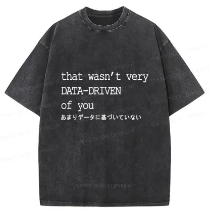 Tokyo-Tiger Funny Data-driven Washed T-Shirt