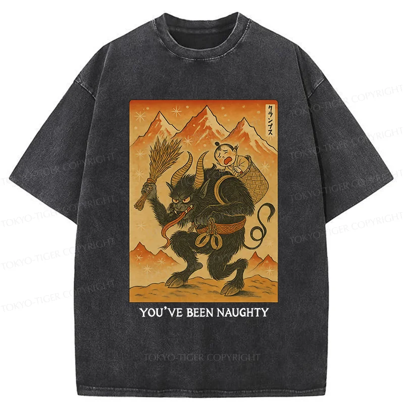 Tokyo-Tiger Krampus Japanese Washed T-Shirt