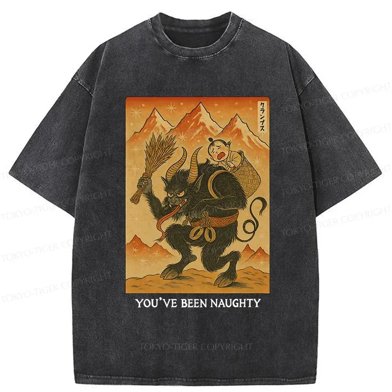 Tokyo-Tiger Krampus Japanese Washed T-Shirt