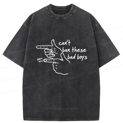 Tokyo-Tiger Funny Gestures Washed T-Shirt
