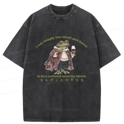 Tokyo-Tiger Elegant Frog Washed T-Shirt