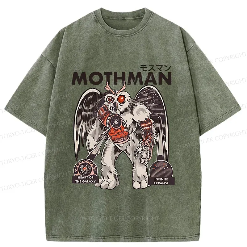 Tokyo-Tiger Mothman Anatomy Diagram Washed T-Shirt