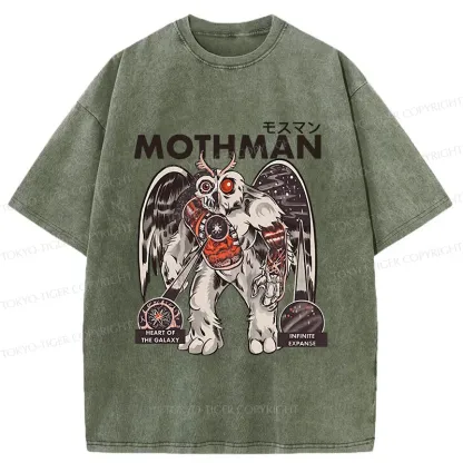 Tokyo-Tiger Mothman Anatomy Diagram Washed T-Shirt
