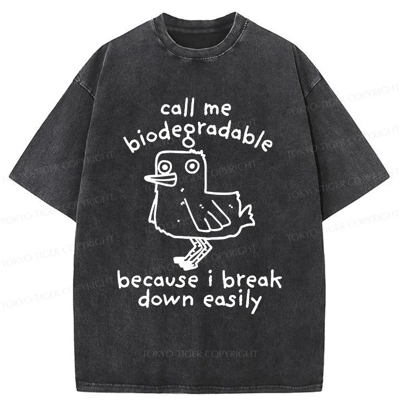 Tokyo-Tiger Emotionally Broken Duck Washed T-Shirt