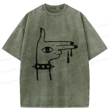 Tokyo-Tiger Rock Gesture Washed T-Shirt