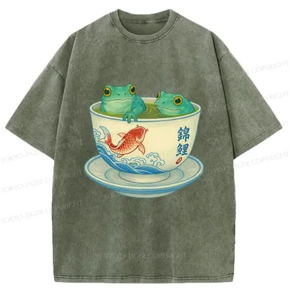 Tokyo-Tiger Frog Tea Washed T-Shirt