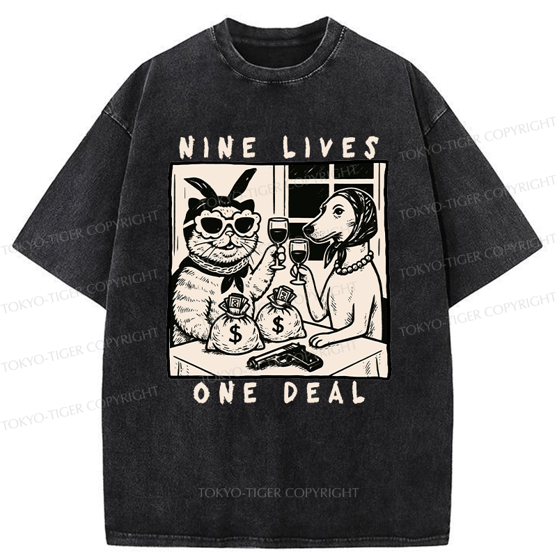 Tokyo-Tiger Partners In Paw-crime Washed T-Shirt