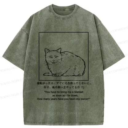 Tokyo-Tiger Cat Instructs Owner Washed T-Shirt