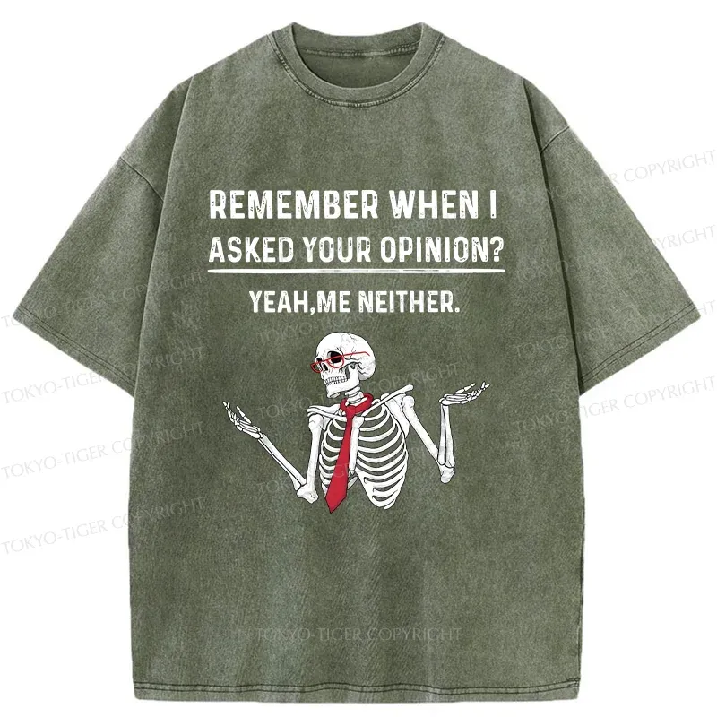 Tokyo-Tiger I Don't Need Your Opinion Washed T-Shirt