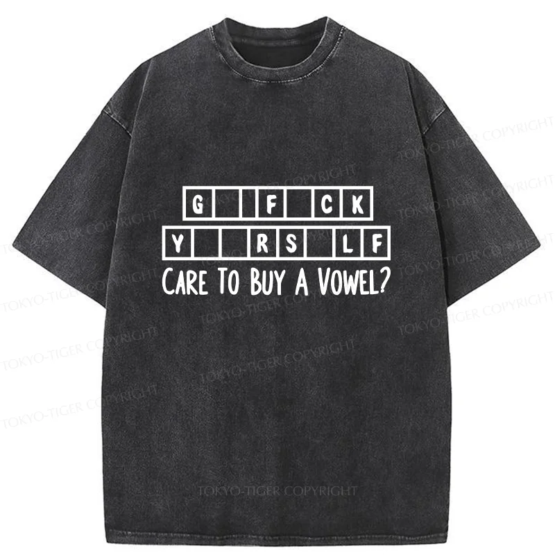 Tokyo-Tiger Crossword Puzzles Washed T-Shirt