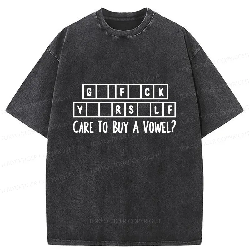 Tokyo-Tiger Crossword Puzzles Washed T-Shirt