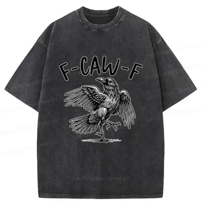 Tokyo-Tiger Crow's Cry Funny Washed T-Shirt