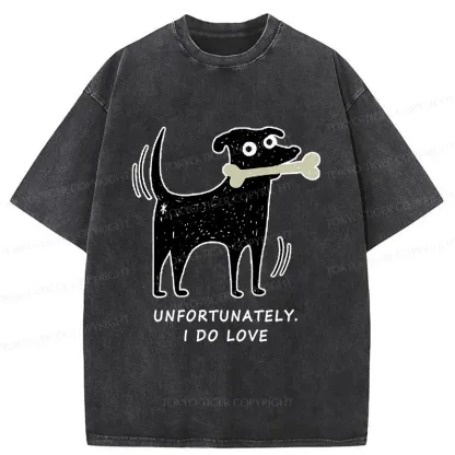 Tokyo-Tiger Cute Puppy Funny Washed T-Shirt