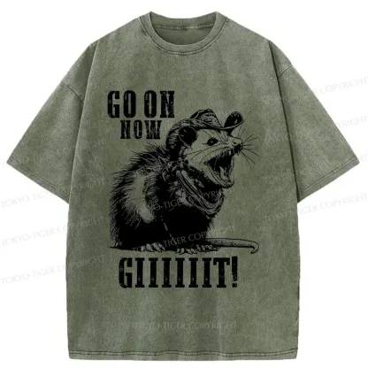 Tokyo-Tiger Surprised Possum Washed T-Shirt