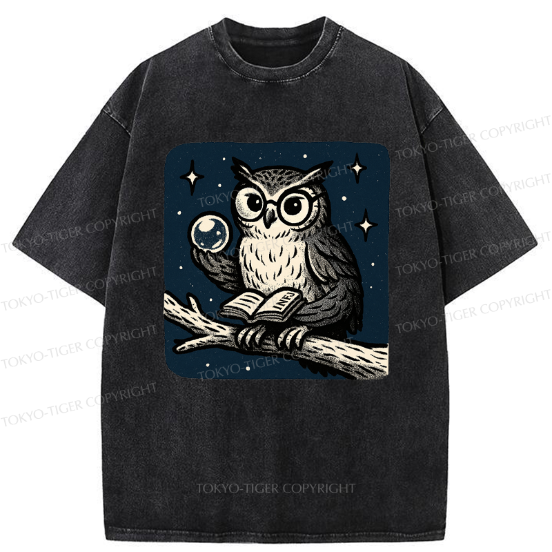 Tokyo-Tiger INFJ Owl Washed T-Shirt