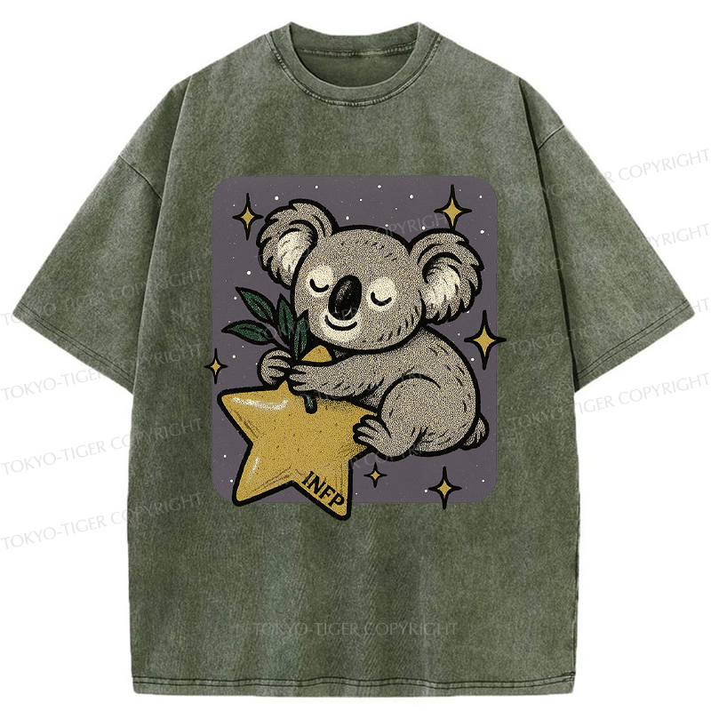 Tokyo-Tiger INFP Koala Washed T-Shirt