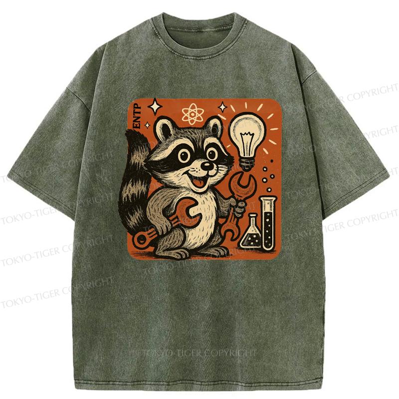 Tokyo-Tiger ENTP Raccoon Washed T-Shirt