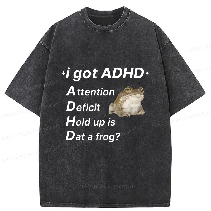 Tokyo-Tiger ADHD Frog Washed T-Shirt