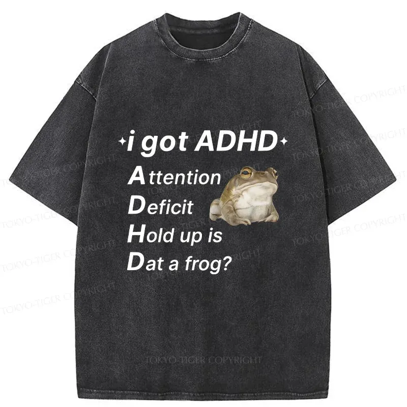Tokyo-Tiger ADHD Frog Washed T-Shirt