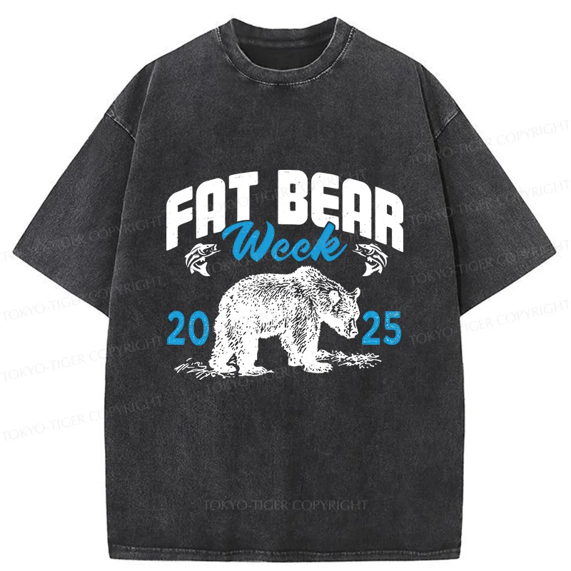 Tokyo-Tiger Fat Bear Week Washed T-Shirt