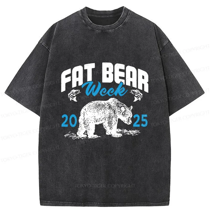 Tokyo-Tiger Fat Bear Week Washed T-Shirt